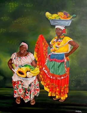 Cartageneras, vendedoras de frutas. Julio Roldan.